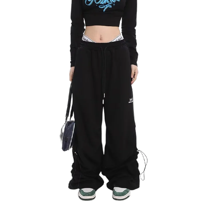 Oversized Solid Drawstring Sweatpants