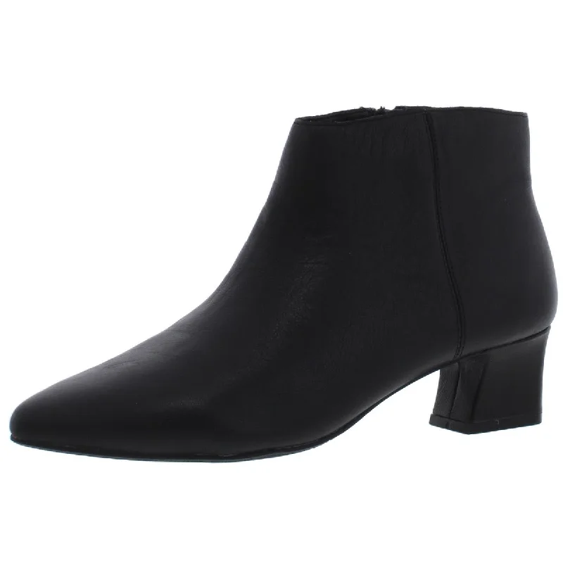 Array Womens Camden Leather Pointed Toe Ankle Boots