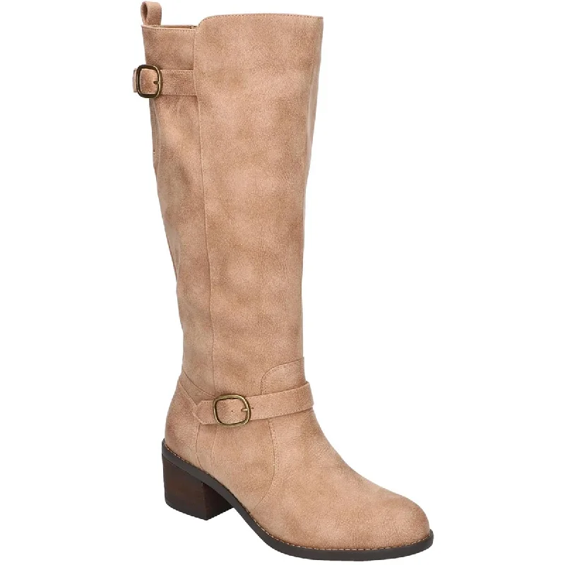 Bella Vita Womens BAINA Faux Suede Block Heel Knee-High Boots