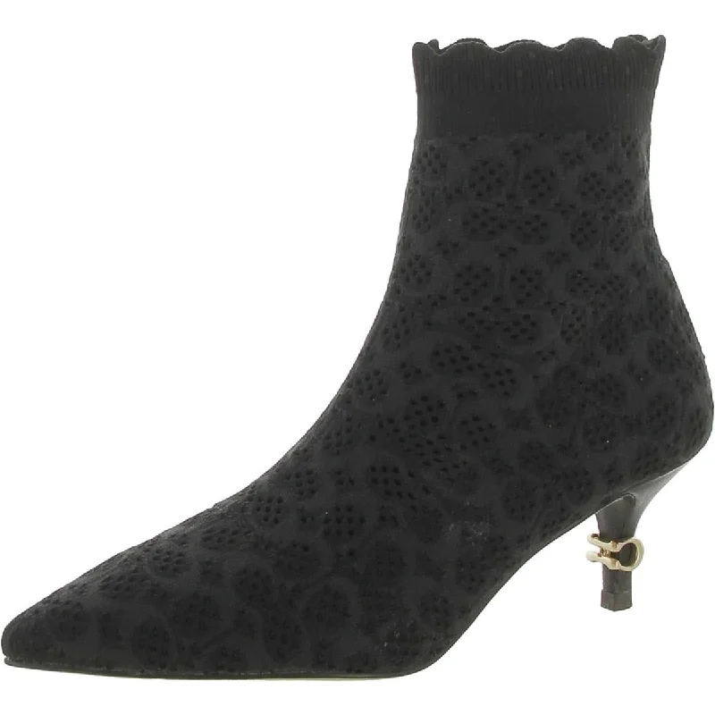 Coach Womens Jewel Knit Pointed Toe Ankle Boots