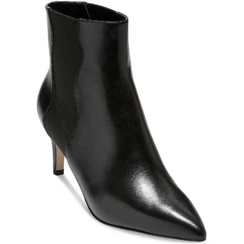 Cole Haan Womens Vandam Leather Pointed Toe Ankle Boots