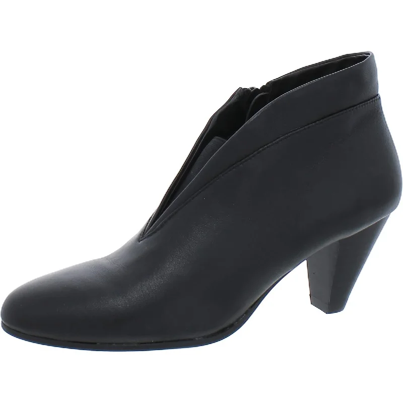 David Tate Womens Natalie Leather Heeled Ankle Boots