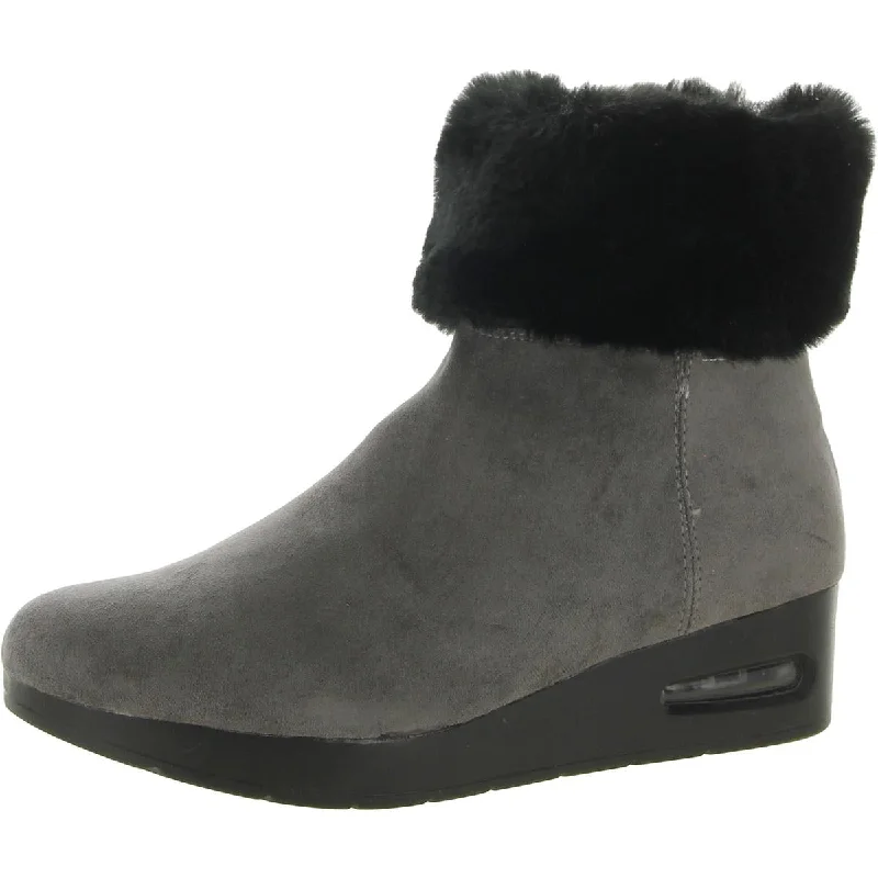 DKNY Womens Abri Zipper Wedge Booties