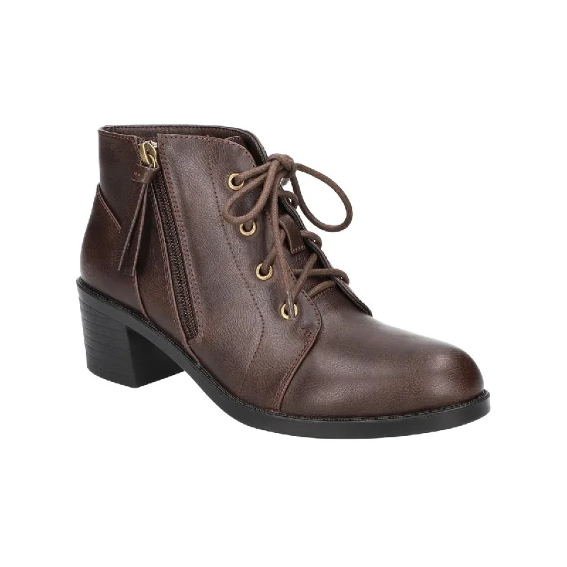 Easy Street Womens Becker Faux Leather Ankle Booties