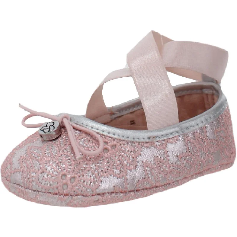 Jessica Simpson Oona Metallic Ankle Strap Ballet Flats