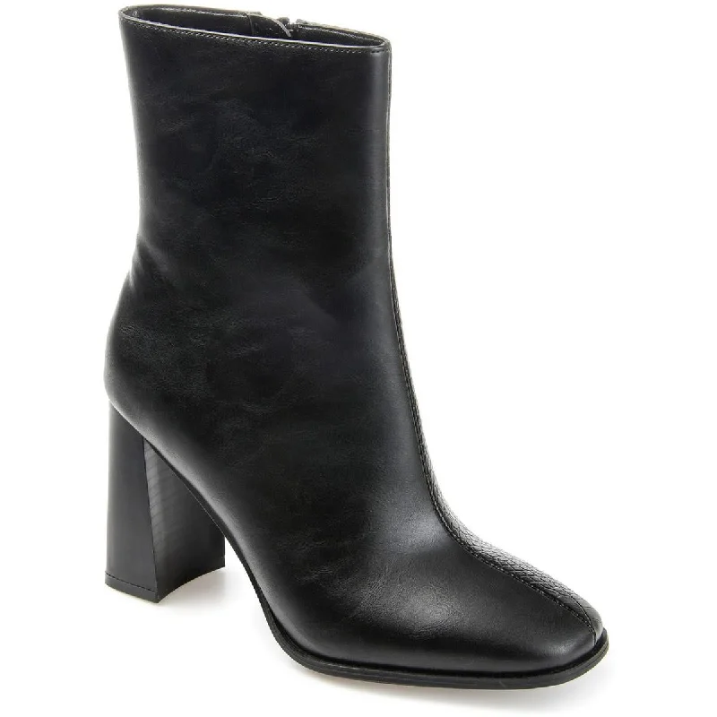 Journee Collection Womens Faux Leather Ankle Ankle Boots