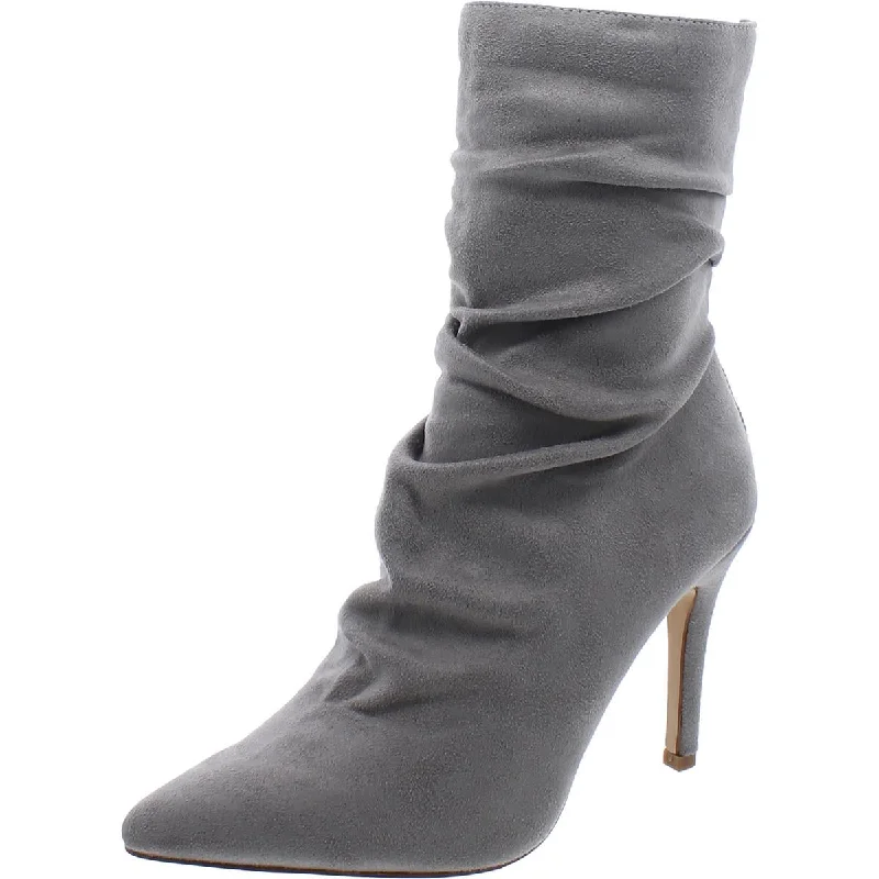 Journee Collection Womens Faux Suede Dressy Mid-Calf Boots