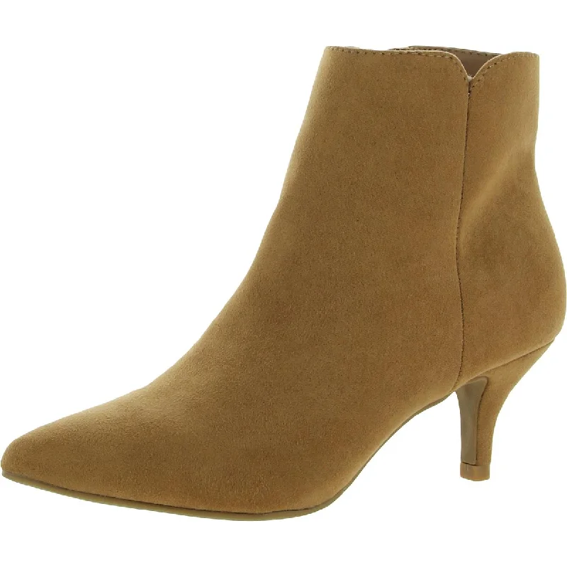 Journee Collection Womens Faux Suede Kitten Heel Ankle Boots