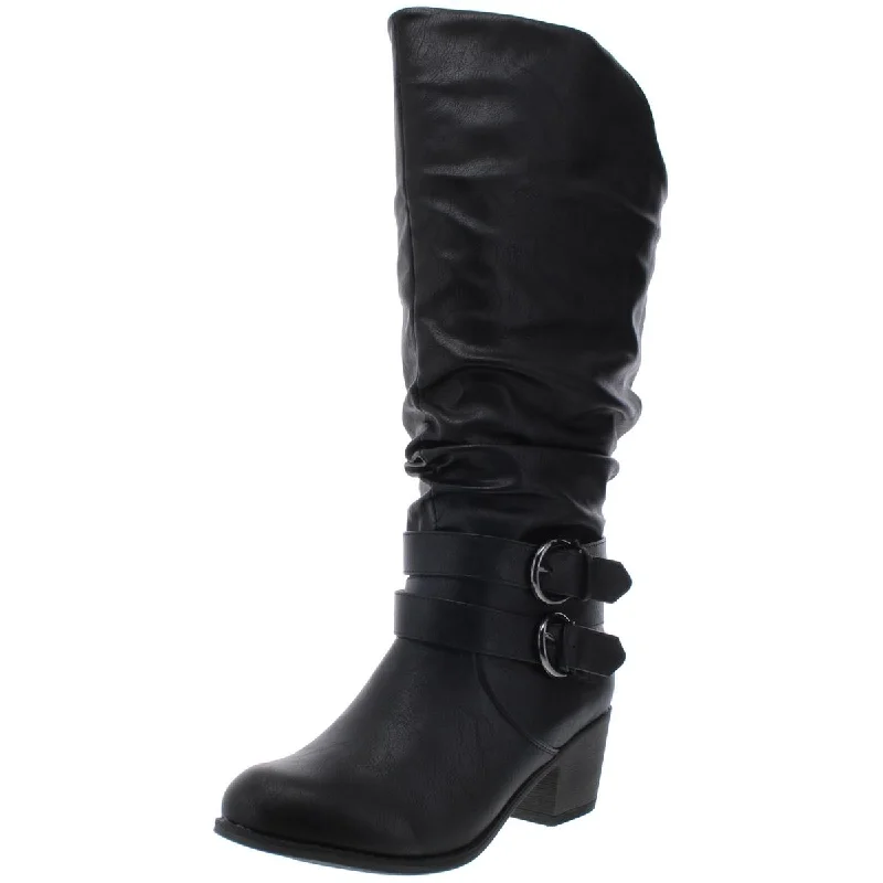 Journee Collection Womens Late Slouchy Wide Calf Riding Boots