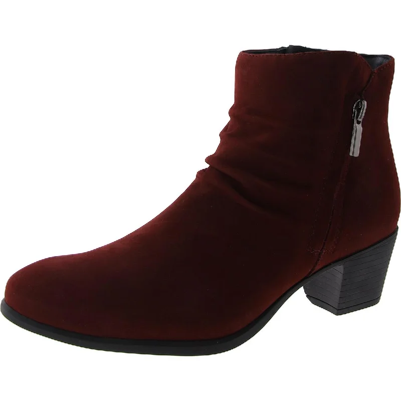 Munro Womens Elliot Round Toe Heel Ankle Boots