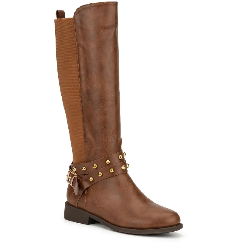 New York & Company Womens ROUND TOE STUDDED Mid-Calf Boots