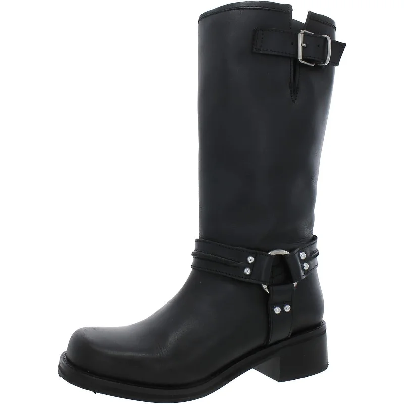 Steve Madden Womens Berrit Harness Buckle Mid-Calf Boots