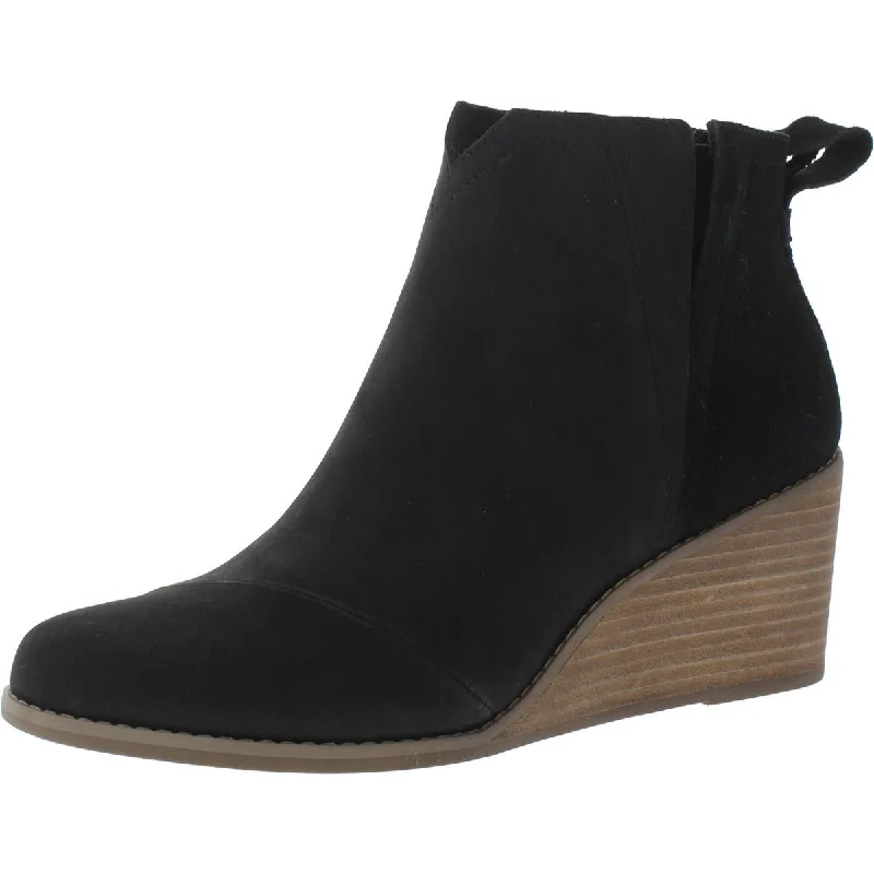 Toms Womens CLARE Pointed Toe Wedge Heel Wedge Boots