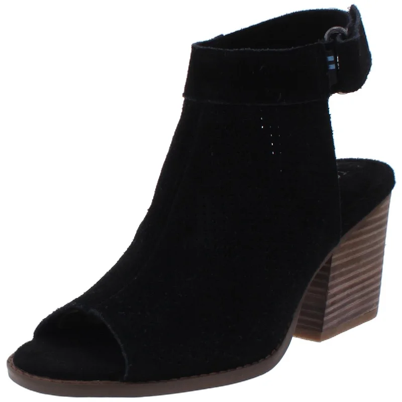 Toms Womens Grenada Suede Slingback Booties