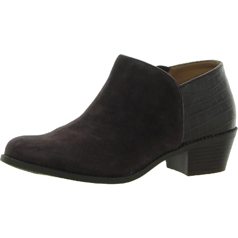 Vionic Womens Marissa Suede Embossed Booties