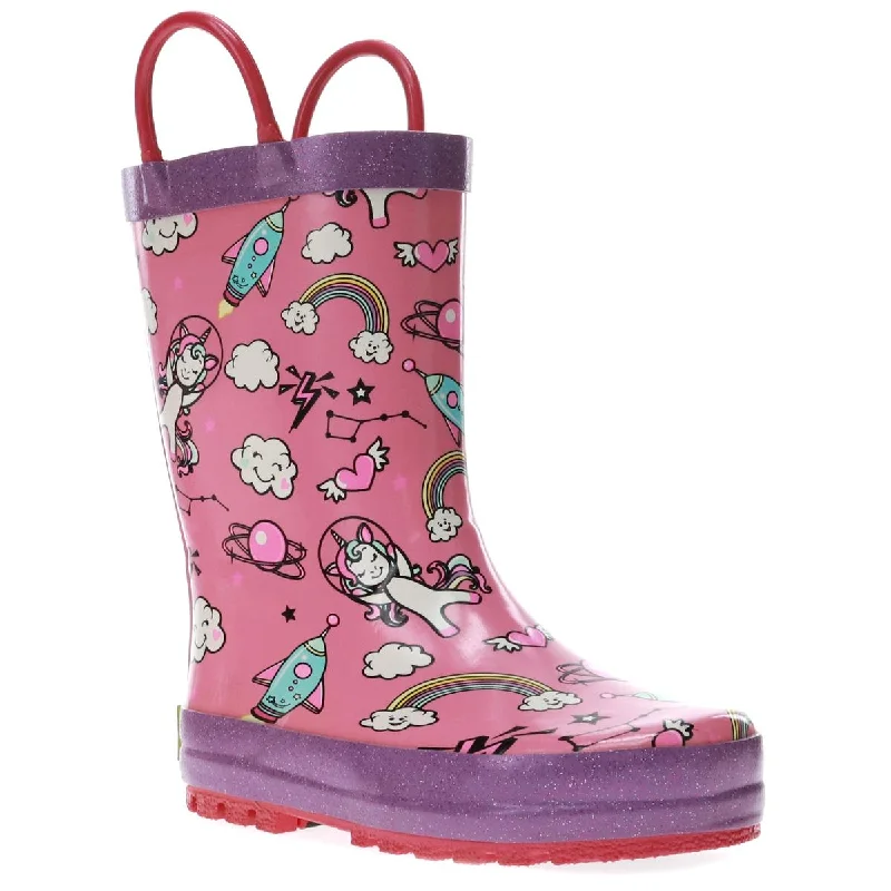 Western Chief Baby Girl's Planet Play Rubber Rain Boot