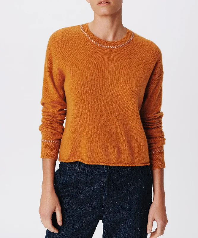 Cashmere Long Sleeve Pullover - Cornelian Stone