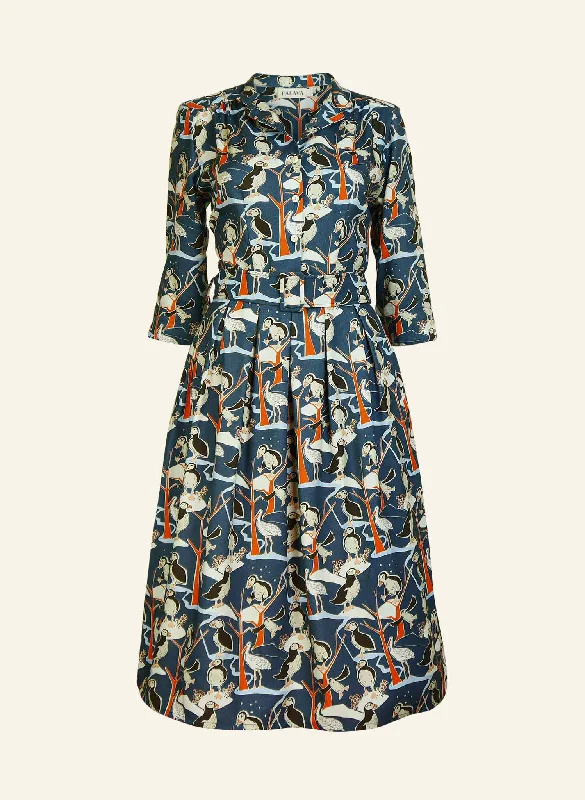 Cynthia Dress - Blue Puffin