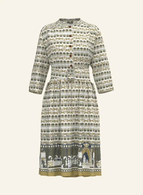 Cynthia Dress - Cream Moving Pictures