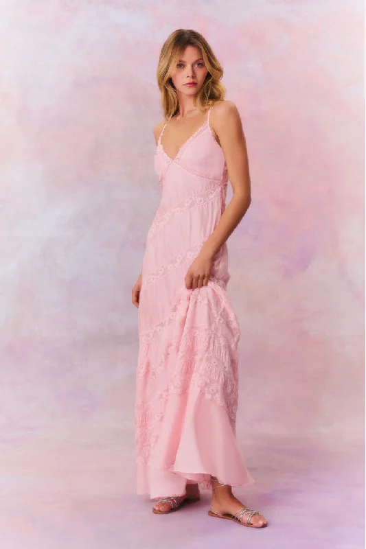 Idalia Habotai Silk Maxi Dress