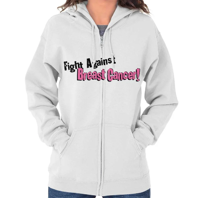 Breast Cancer Awareness Zip Hoodie